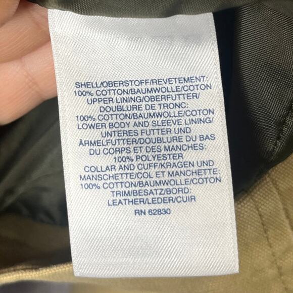 Lands' End Canvas Flannel Lined Corduroy Collar Tan Brown Chore Jacket Men's XL - Picture 8 of 11